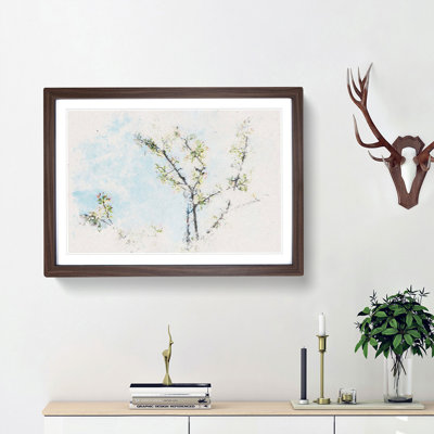 A White Cherry Blossom Tree Watercolour - Single Picture Frame Print on MDF