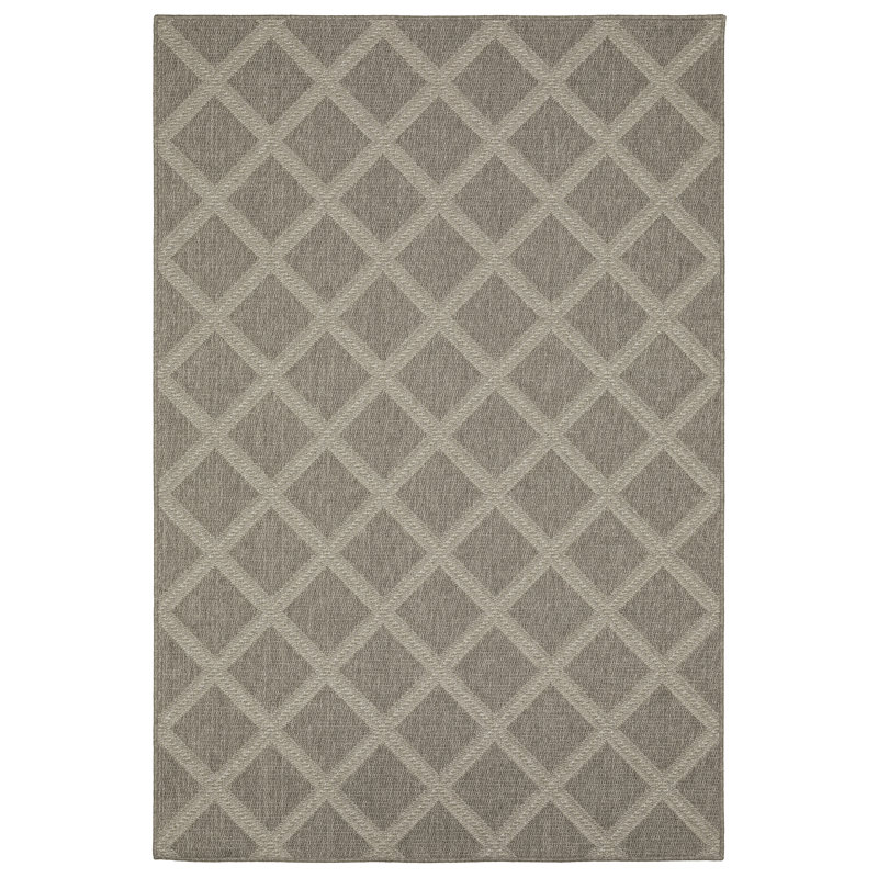Geometric Indoor / Outdoor Rug, Rectangle 5'3" x 7'3"