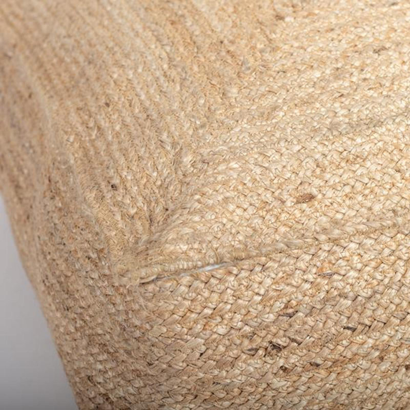 Coussin en jute et coton réversible