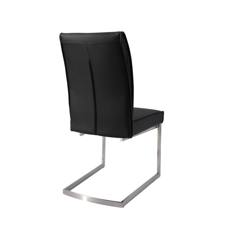 Chaise d'appoint rembourrée Kogan, Noir