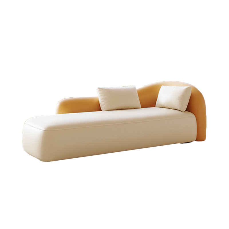 Méridienne Giorgiana, Beige / orange, Accoudoir à droite (vu de face)