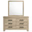 Commode 6 tiroirs avec miroir Sansome