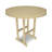 POLYWOOD Captain 2 - Person Patio Dining Set with Round Table , Cushions Included-16839197-16839199