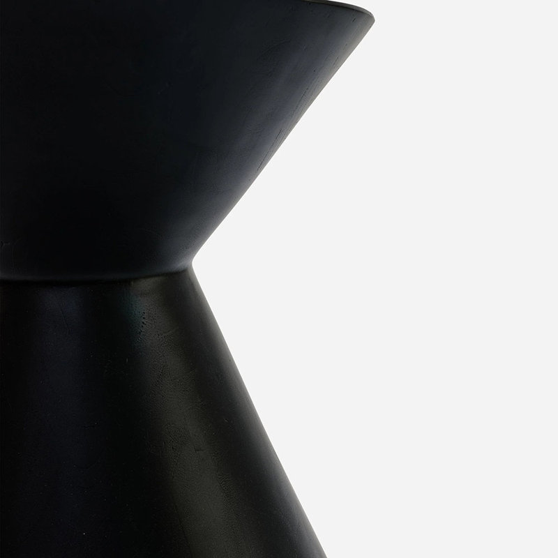 Solid Wood End Table, Charcoal 