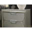 Contemporary Silver 1Pc Nightstand Acrylic Handles Embossed Panels English Dovetails 2-Drawers Bedside Table