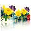 Tableau floral aquarelle sur toile tendue (lot de 3)-85942337