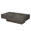 Table basse 59 po en bois massif gris foncé