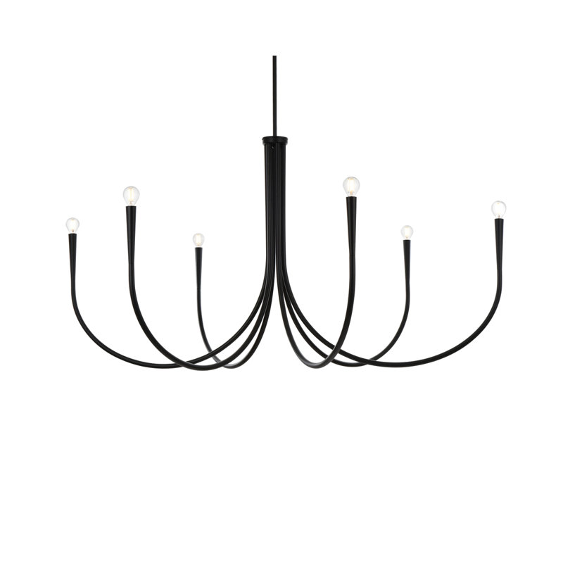 Lustre 50 pouces Living District Layne, Noir, H 27 po x l 50 po x P 50 po