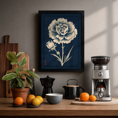 Carnation Study Botanical - Framed Print