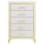Commode blanche 5 tiroirs Chesney