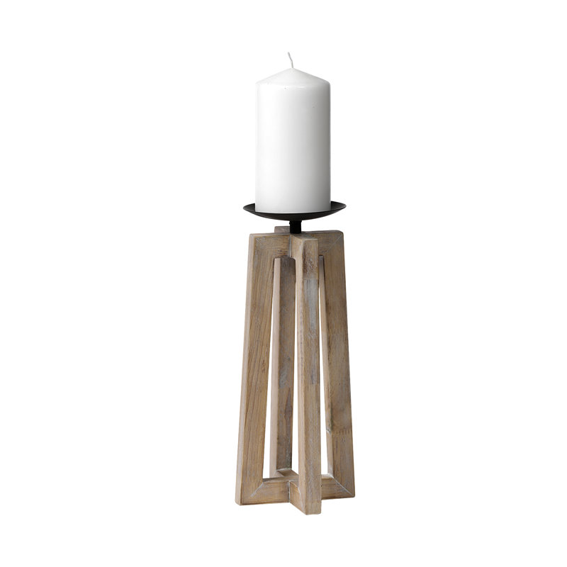 Astra Tabletop Candlestick, 12.5" H x 5" W x 5" D