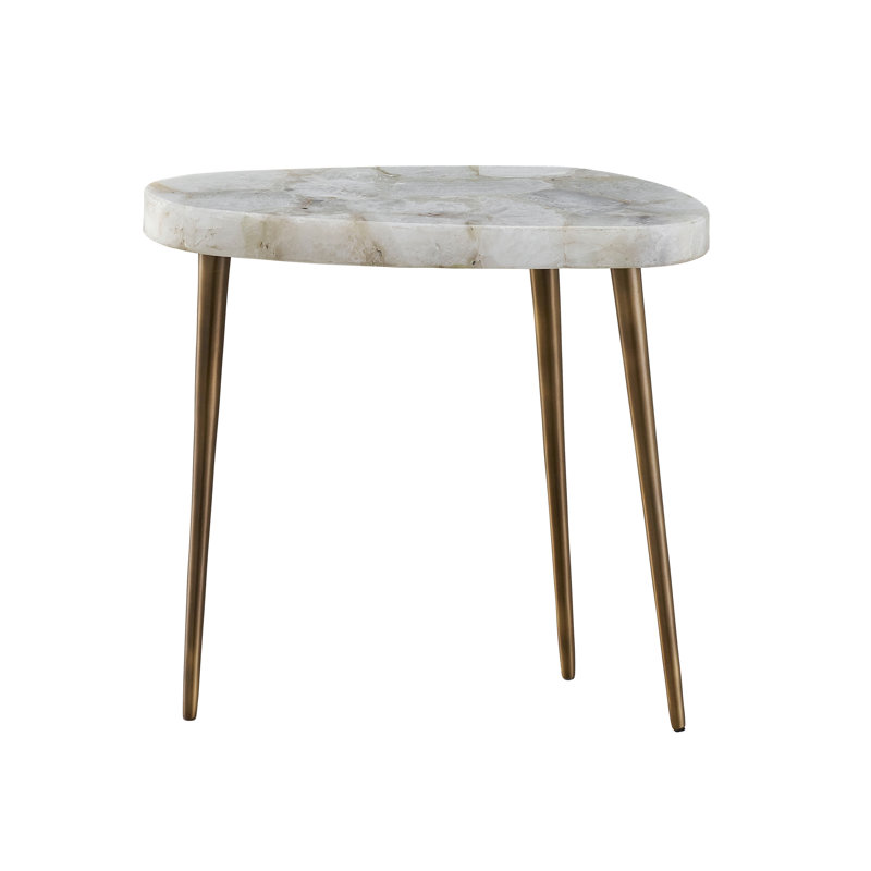 Fino Marble End Table, 18" H x 19" W x 10" D