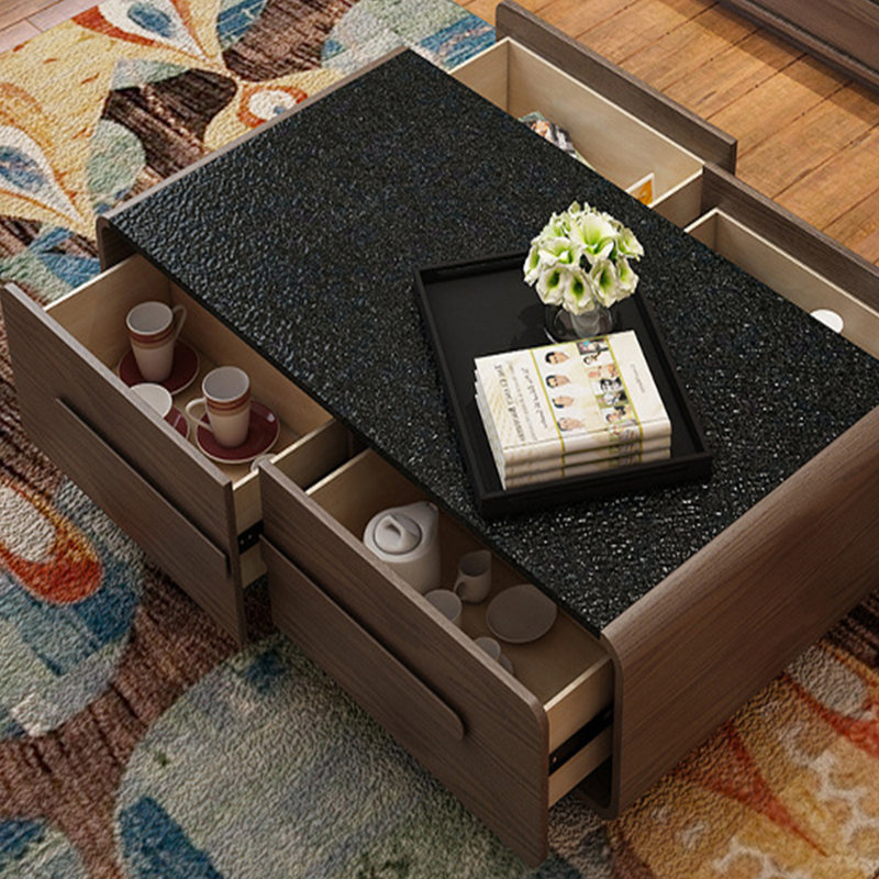 Table basse rétro avec rangement minimaliste