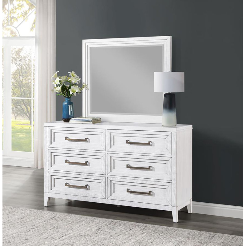 Commode 6 tiroirs avec miroir Littell