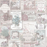 Nostalgie Perfume Labels Wallpaper Roll