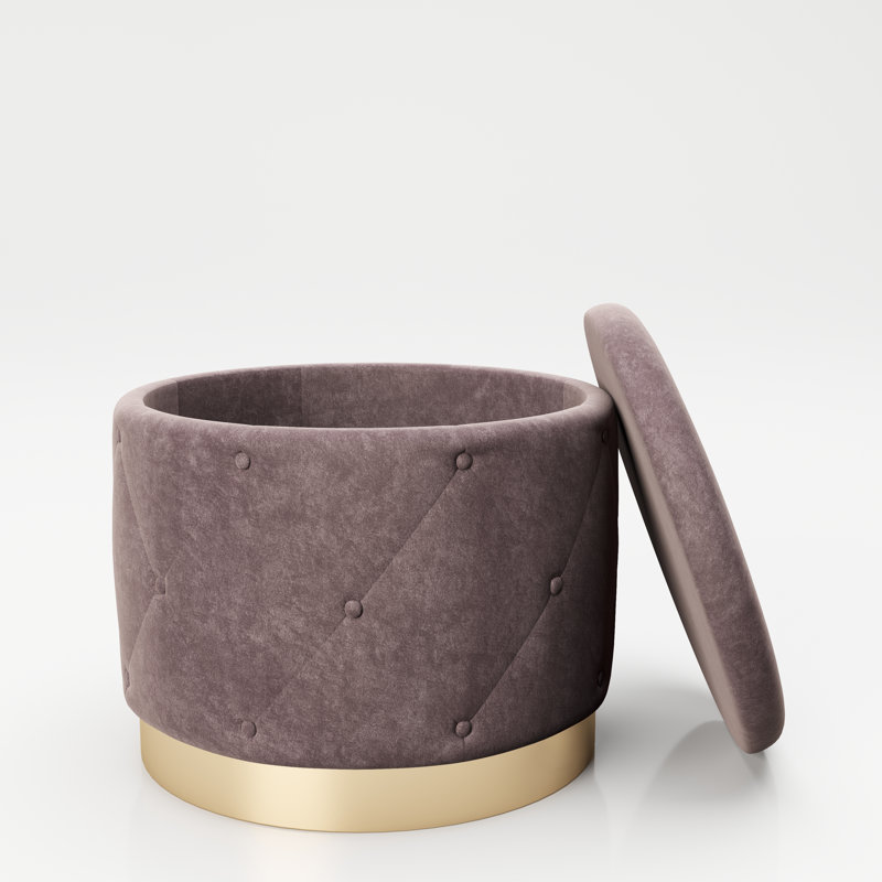 Manufactured Wood Accent Stool, Mauve