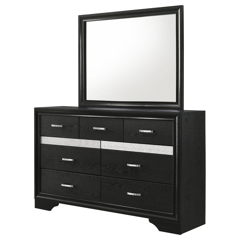 Commode à 7 tiroirs avec miroir Annie