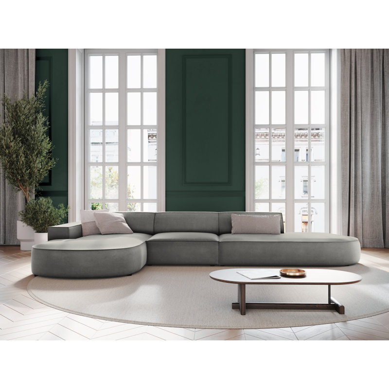 Modular L-Shaped Corner Sofa, Left Hand Facing, Grey