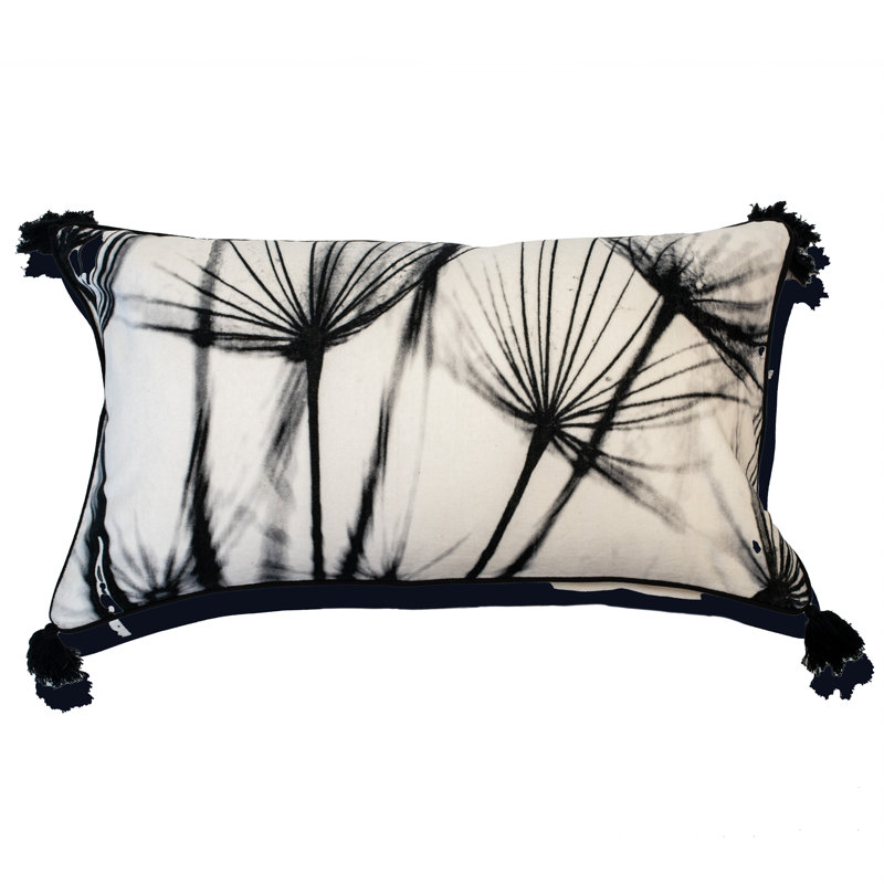 Sandin Abstract White Rectangle Throw Cushion
