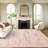 Vintage Distressed Non Slip Washable Rug(Pink)-240227002