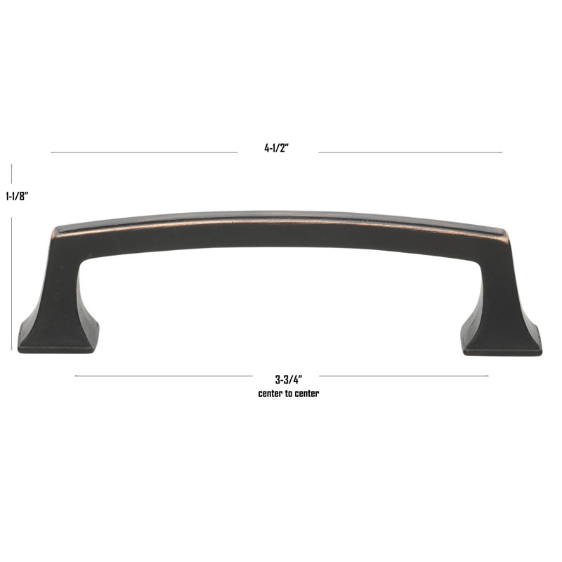 3 3/4" Center to Center Bar Pull, Oil Rubbed Bronze