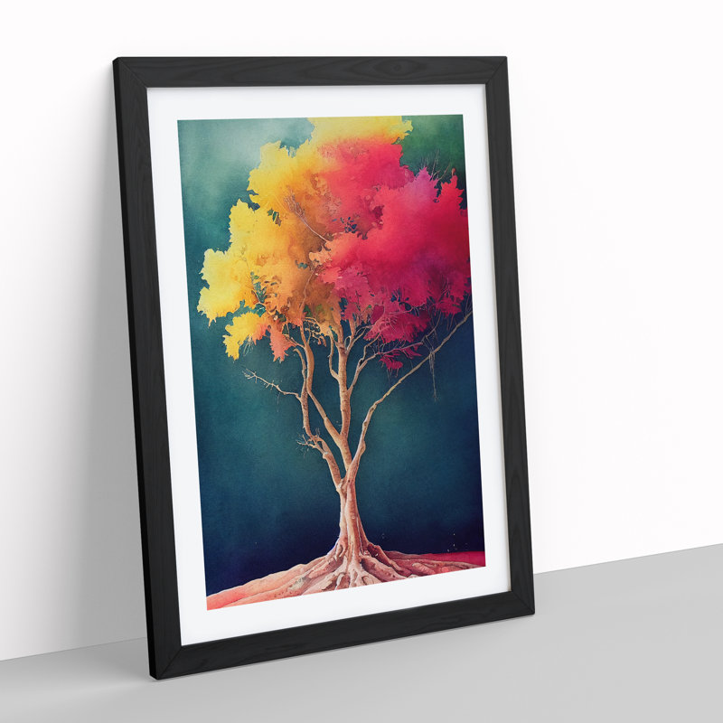 Lone Tree - Framed Print, Black, 46cm H x 34cm W x 2cm D