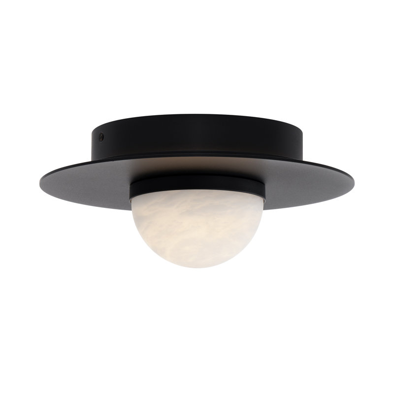 Landed LED Flush Mount, Black