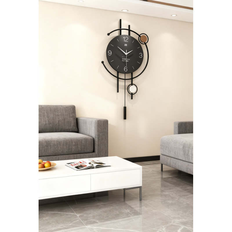 Grande horloge murale pour décor de salon fonctionnant à pile sans tic-tac pour la cuisine de bureau de 27,5 pouces grande horloge murale silencieuse unique pour l'intérieur