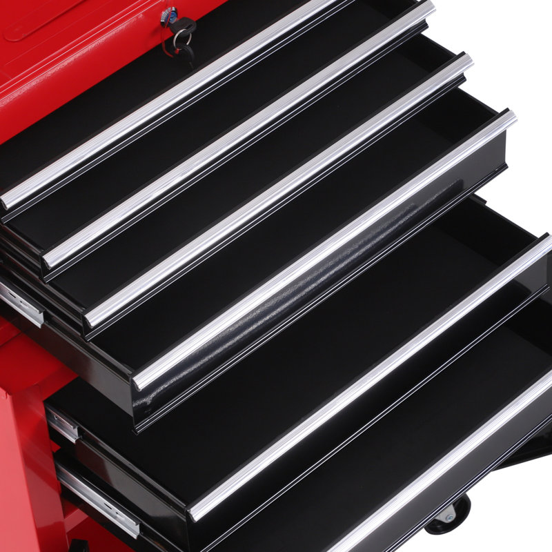 Dotan 24.25'' W 6 -Drawer Steel Bottom Rollaway Chest with Wheels