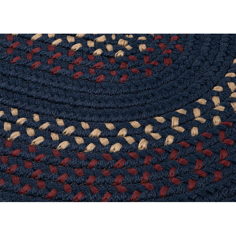 Tapis intérieur / extérieur Omaha - bleu minuit, Ovale 2 pi x 3 pi