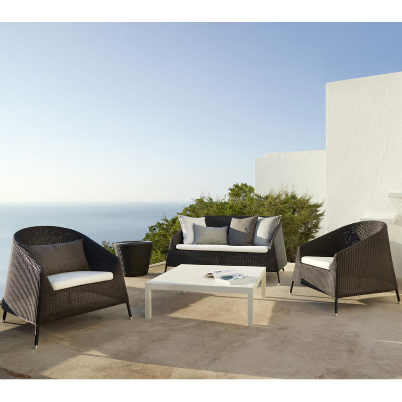Kingston Armchair with Cushion, Mocca, Black