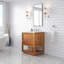 Oakman 30 In. Mango Wood Single Sink Carrara White Marble Countertop Bath Vanity With Chrome Faucet