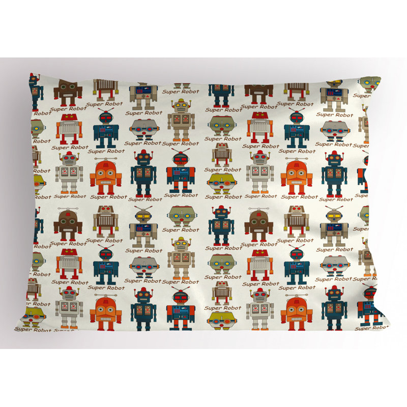 Robot Polyester Sham Set, Twin