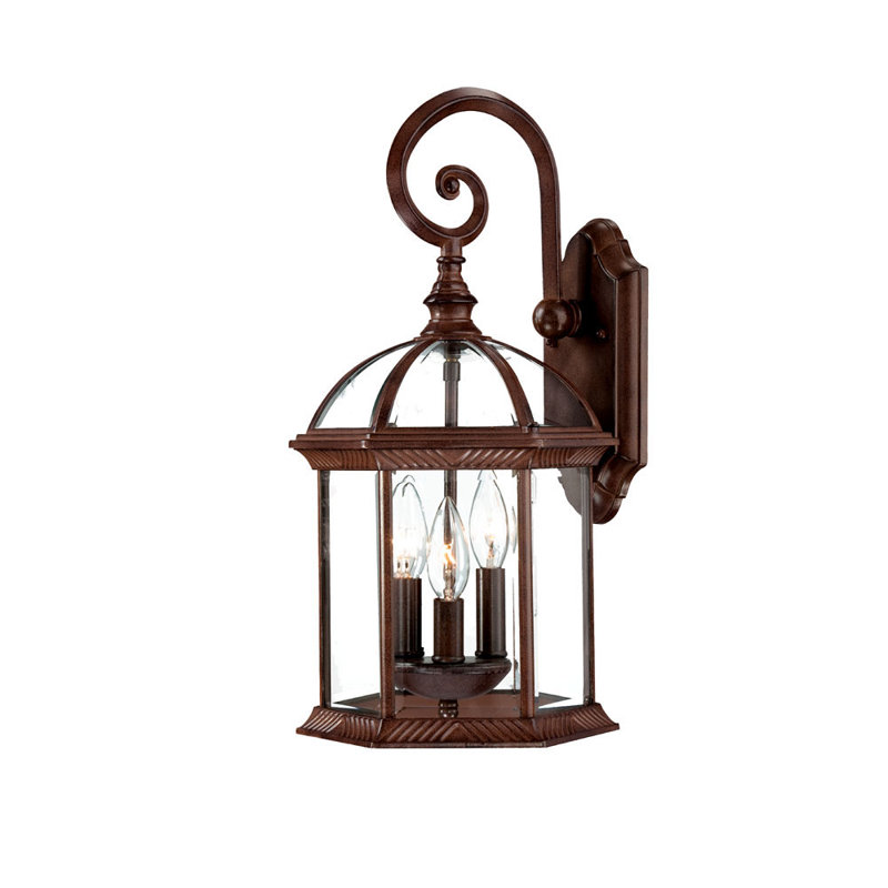 Grenville Aluminum Wall Light, Burled Walnut