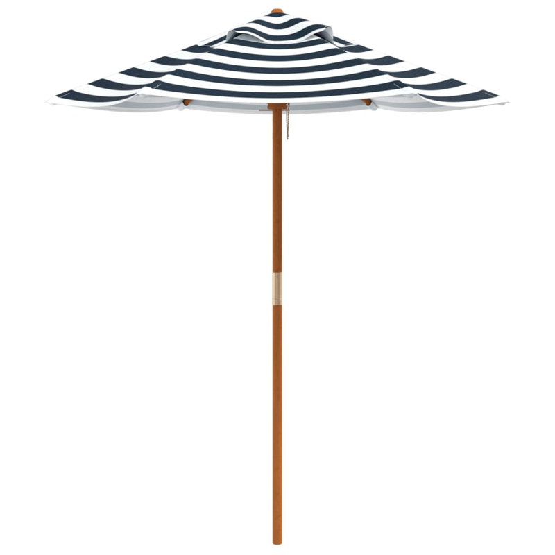 120cm Beach Parasol, Blue/​White