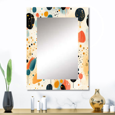 Motif artistique à pois Barti - fantaisie à pois, miroir mural moderne, impression d'art en métal