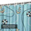 Rideau de douche imperméable nautique avec 12 crochets-2036635709