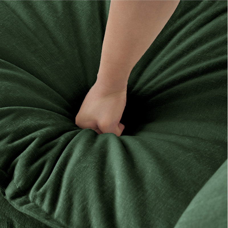 Repose-pieds en chenille moderne, Vert