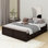 Structure de lit plateforme en bois avec 6 tiroirs