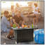 Table de foyer d'extérieur au gaz propane 50 000 BTU avec foyer avec couvercle en verre et base en osier de protection contre le vent pour le jardin, le patio, la cour arrière, 44 po