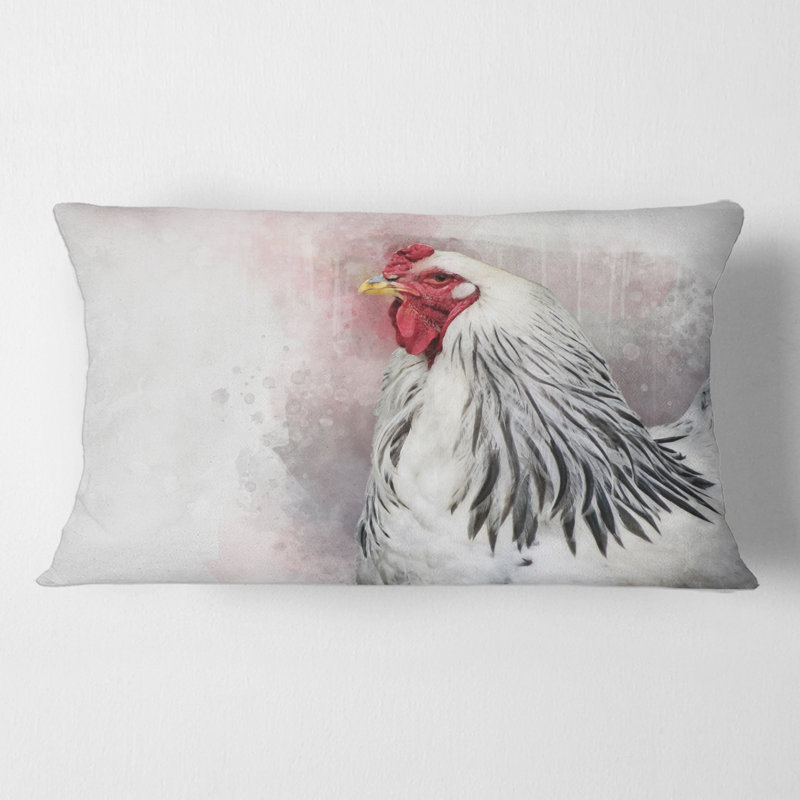 Housse et insert de coussin rectangulaire coq Columbia Brahma Bird