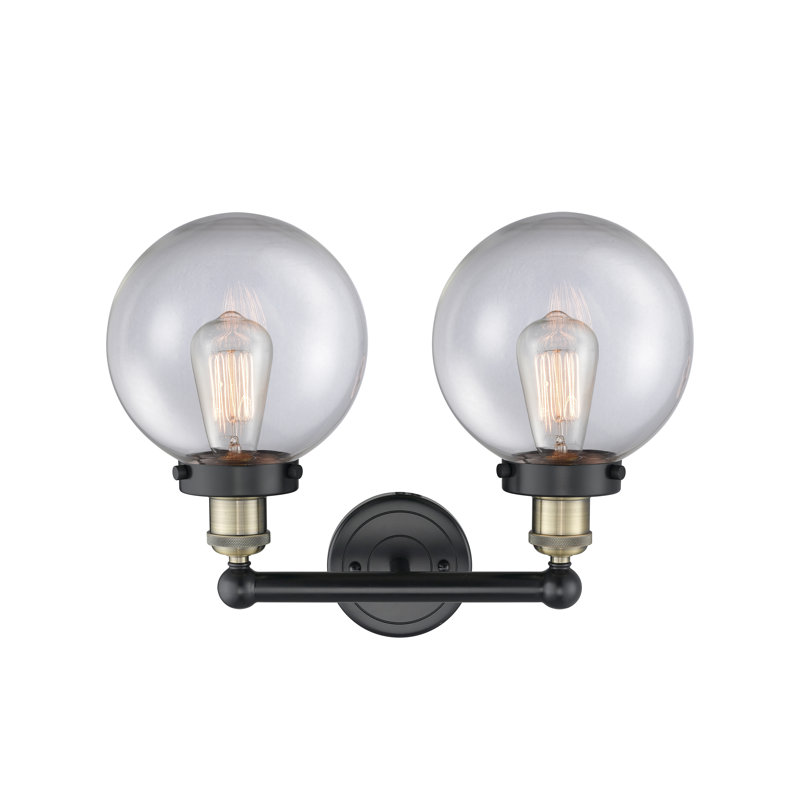Alphonsa 2 - Light Dimmable Vanity Light, Clear, Black Antique Brass