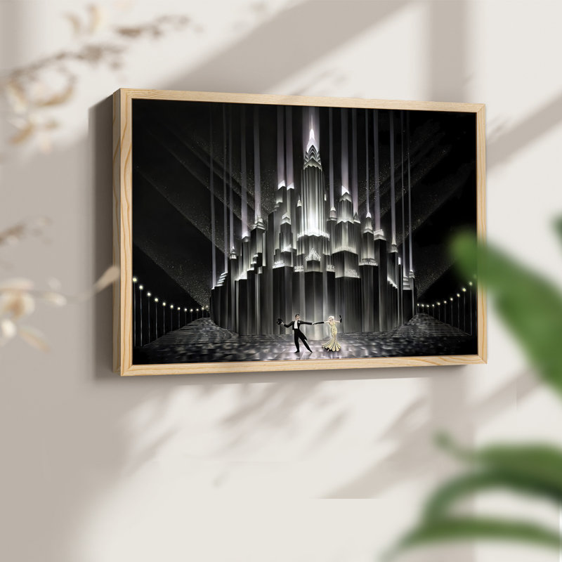 Two for Tonight -Framed Print - Restickable, 8" H x 10" W, Natural