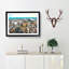 Boston Massachusetts Painting - Single Picture Frame Print on MDF-56634522-56634520