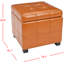 Repose-pieds carré avec rangement en similicuir de 18,3 po Graysie-9732039