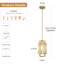 Luminaire suspendu simple en métal à intensité variable 1 lumière l 5,51 "Husnu-1236108385
