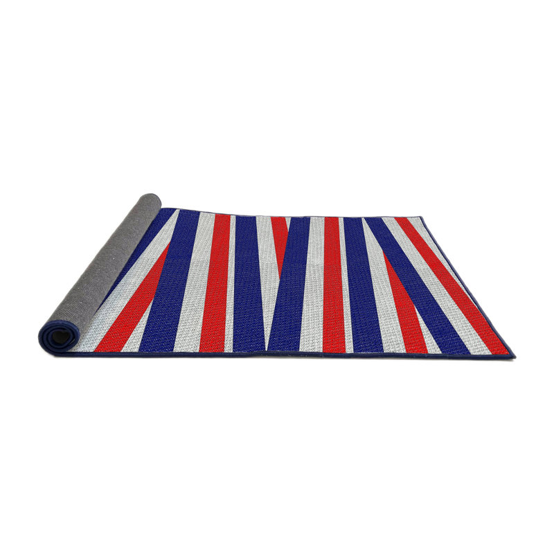 Tapis bleu / rose Alston, Carré 8 pi