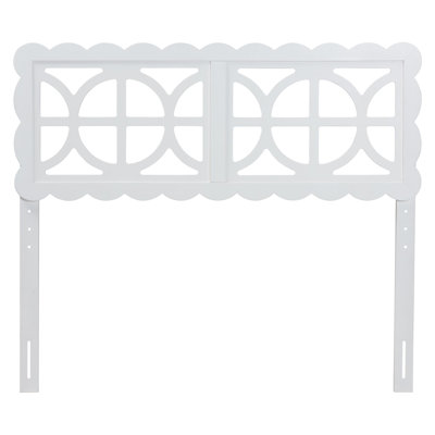 Baxton Studio Nansen Wood Headboard With Scalloped Frame - Geometric Cutout Decorative Panel For Bed Frame, Modern Coastal Bedroom Accent With Adjusta by George Oliver