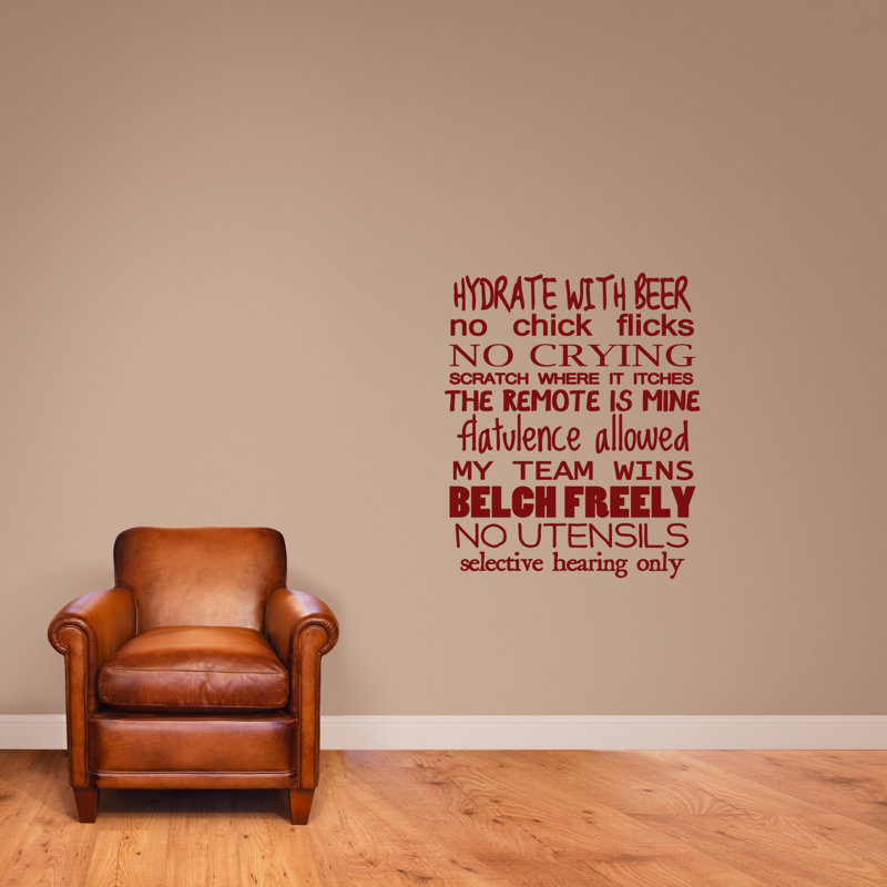Text & Numbers Non-Wall Damaging, Cranberry
