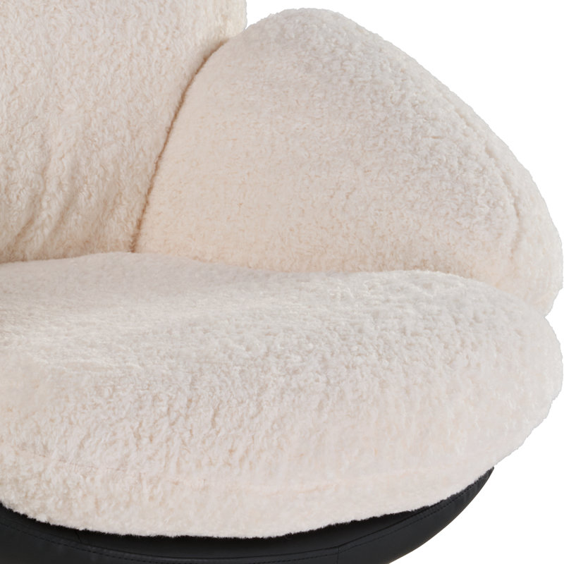 Chaise longue pivotante blanche Cara